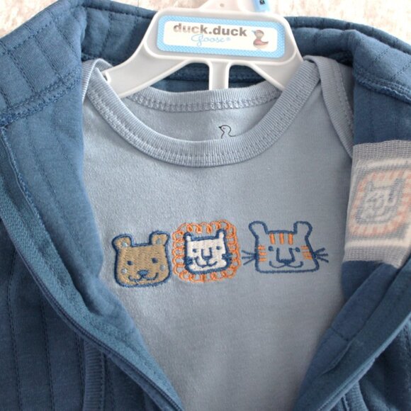 Duck Duck Goose Baby 3-Piece Outfit Set Vest Bodysuit Pants NWT - Picture 4 of 7